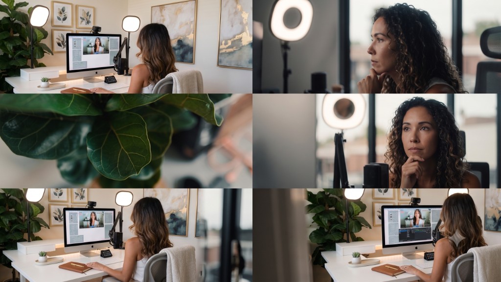 The Frame — styled backdrop and multi-camera setup